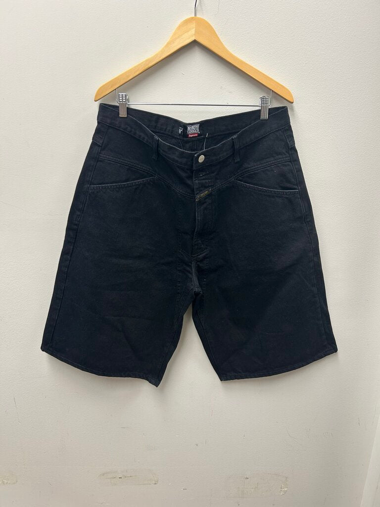New Supreme Girbaud Black Jean Shorts Sz. 34