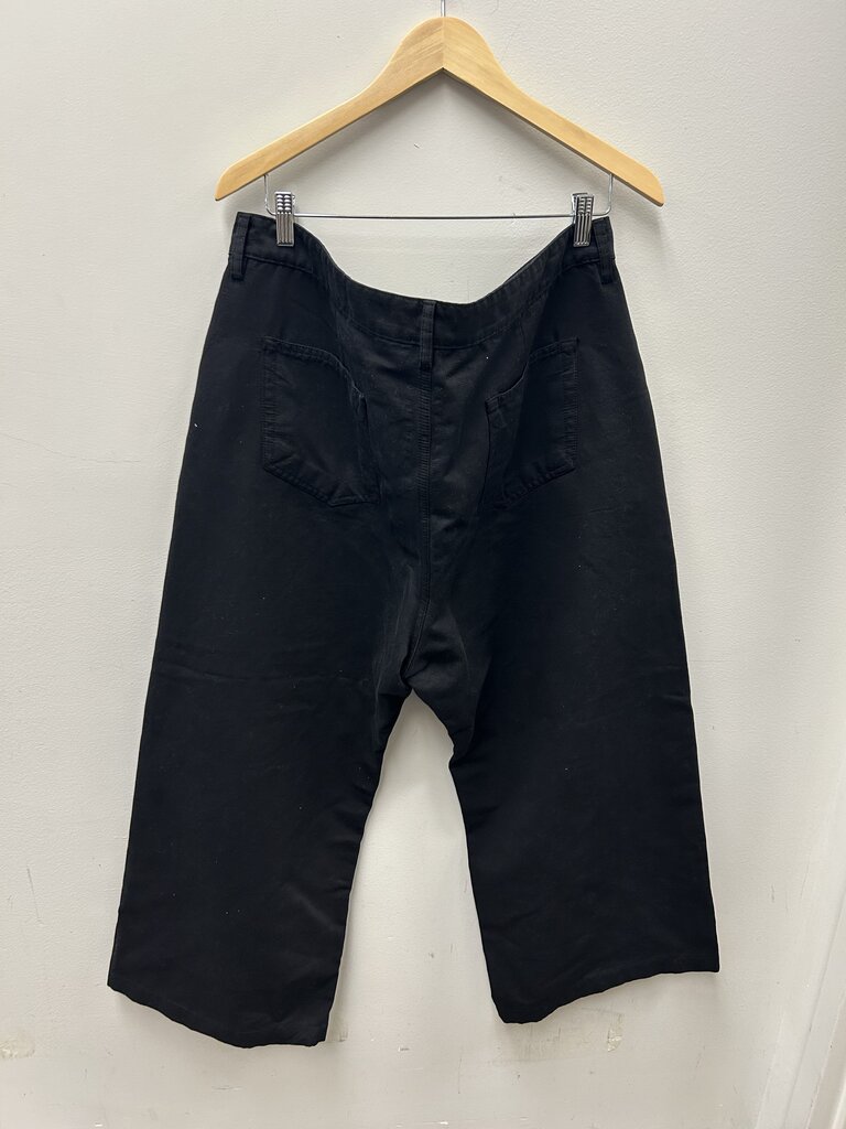 Preowned Rick Owens Wide Leg Black Denim Size 38