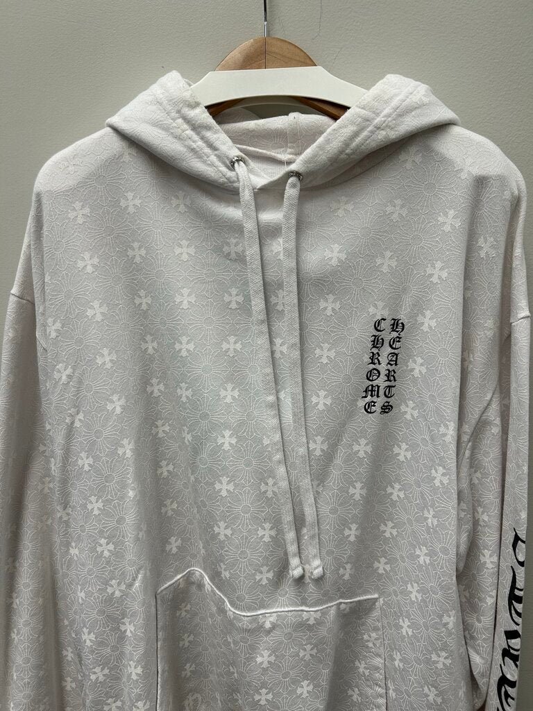 Preowned Chrome Hearts White Monogram Hoodie Size XXL