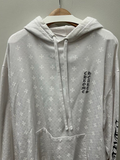 Preowned Chrome Hearts White Monogram Hoodie Size XXL