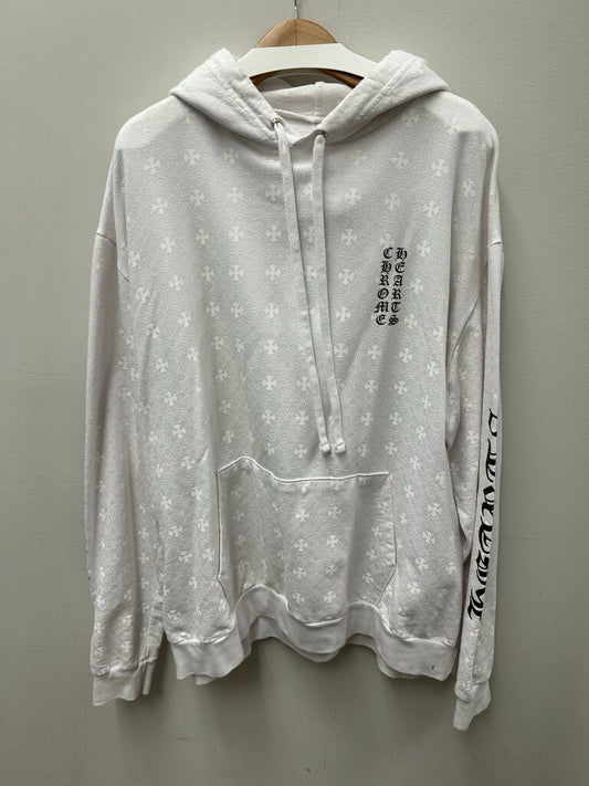 Preowned Chrome Hearts White Monogram Hoodie Size XXL