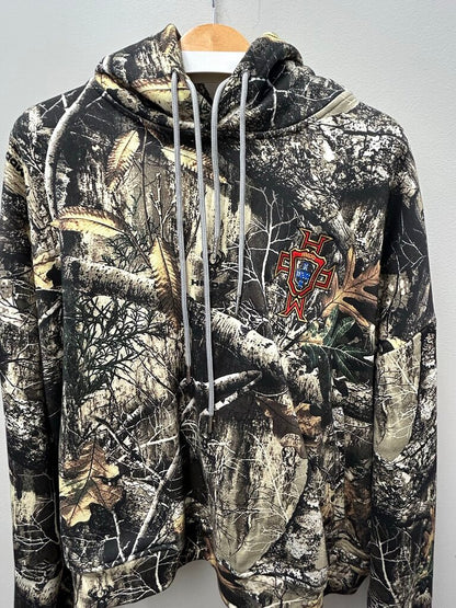 Preowned HMDD Camo Double Hooded Hoodie size L