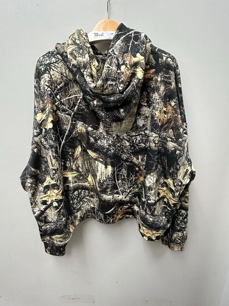Preowned HMDD Camo Double Hooded Hoodie size L