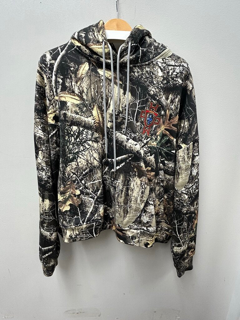 Preowned HMDD Camo Double Hooded Hoodie size L