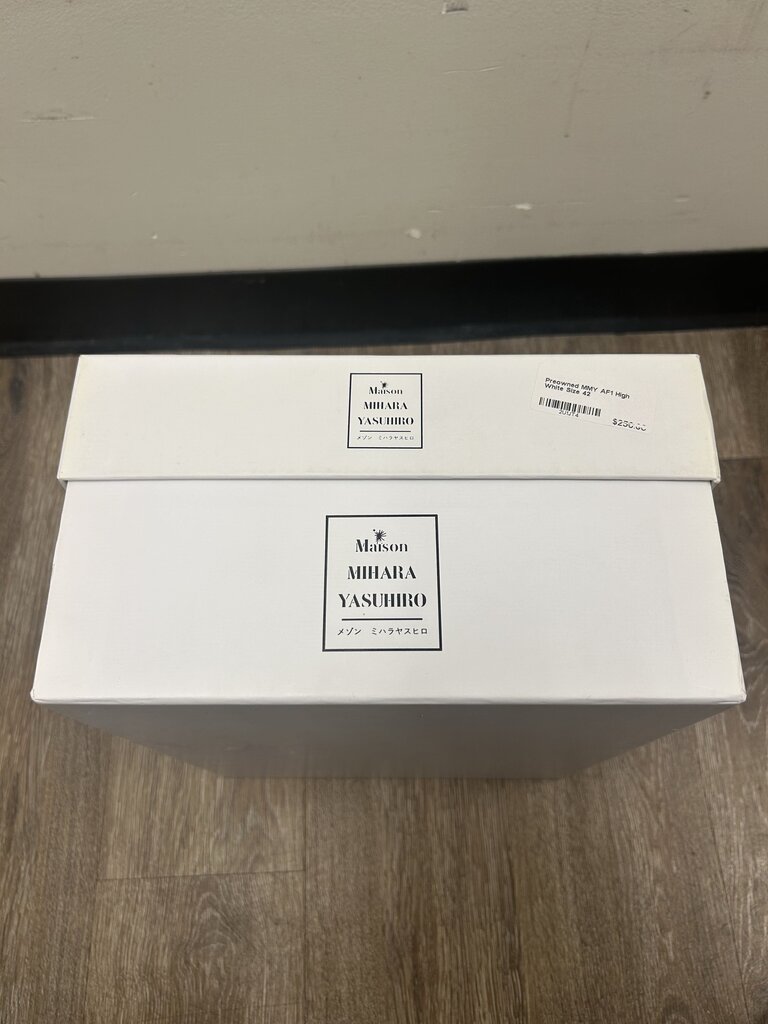 Preowned MMY AF1 High White Size 42