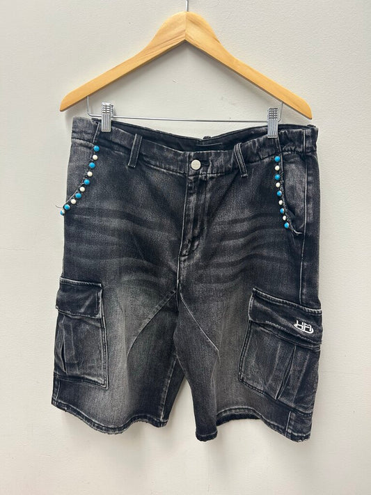 New HMDD Black Jean Shorts Size Large