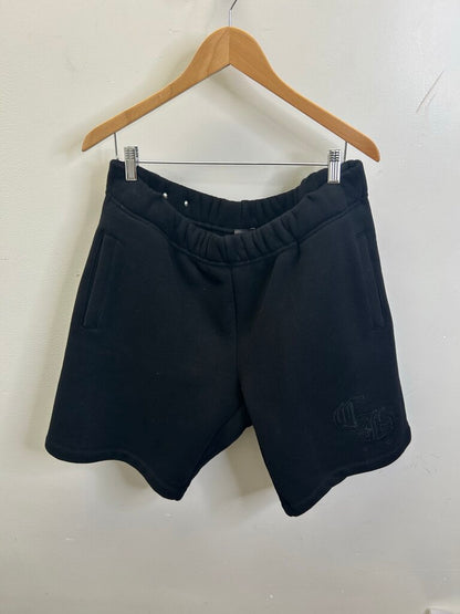 Preowned Chrome Heart Black 7/11 Sweat shorts size 2XL