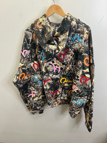 New HMDD Camo Pocket Zip Up Hoodie Sz.XL