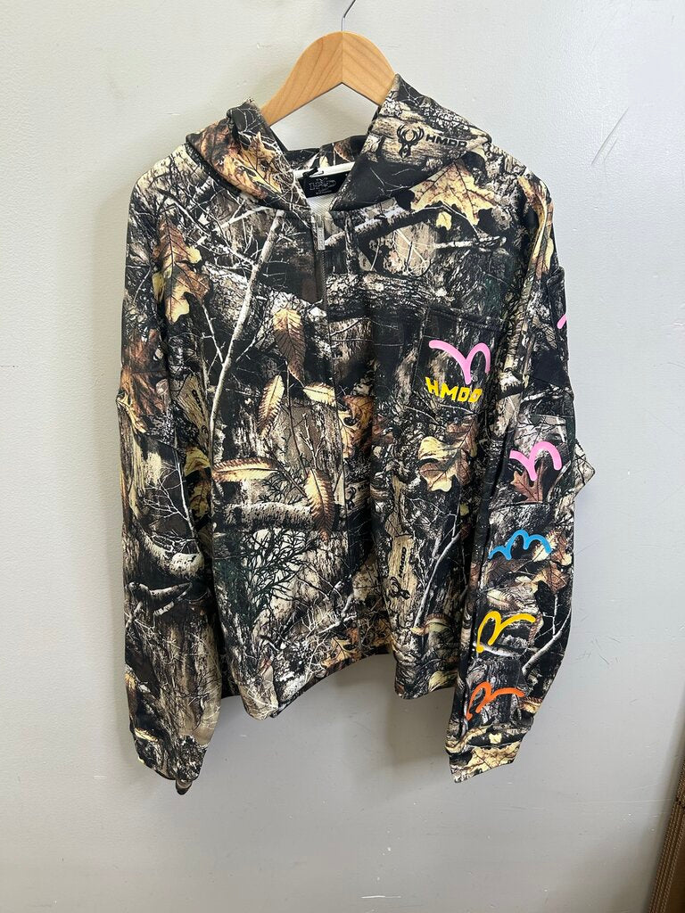 New HMDD Camo Pocket Zip Up Hoodie Sz.XL