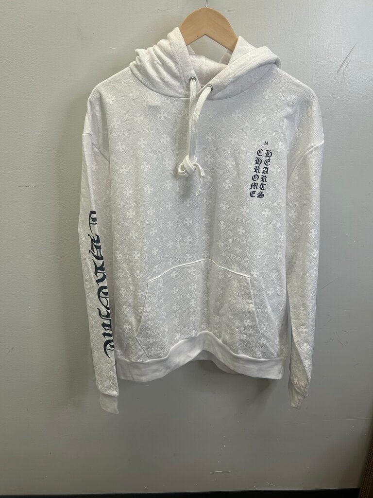 New Chrome Hearts White Monogram Hoodie Size Medium