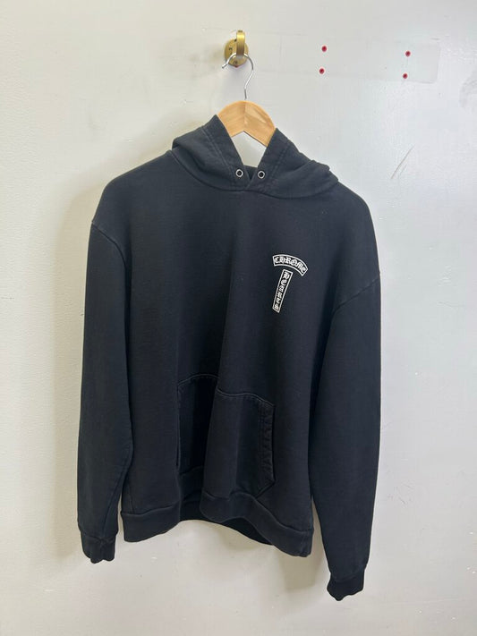 Preowned Chrome Hearts T Logo Black Hoodie Size Medium
