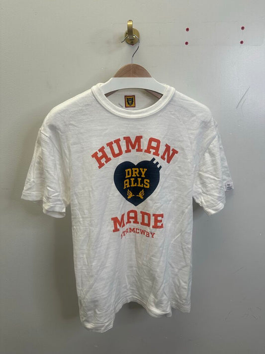 New Human Made tee white Navy Yellow Sz.medium