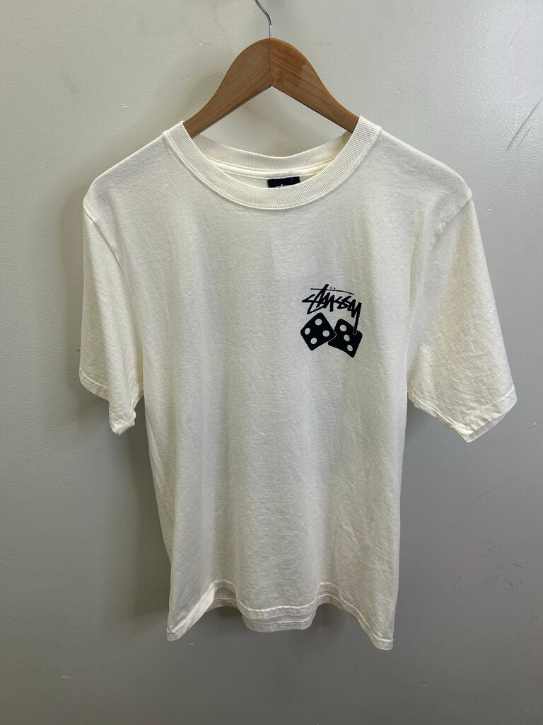 New Stussy Cream Dice Tee sz.L
