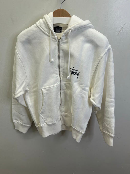 New Stussy Cream Basic Zip sz.M