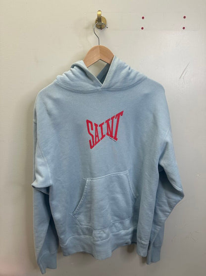 Preowned Saint Michael Hoodie Blue Sz M