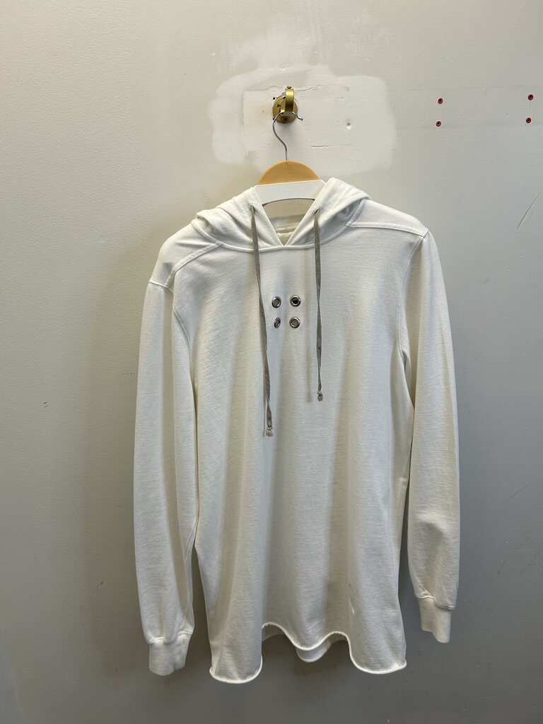 Preowned Rick Owens Hoodie White Sz M