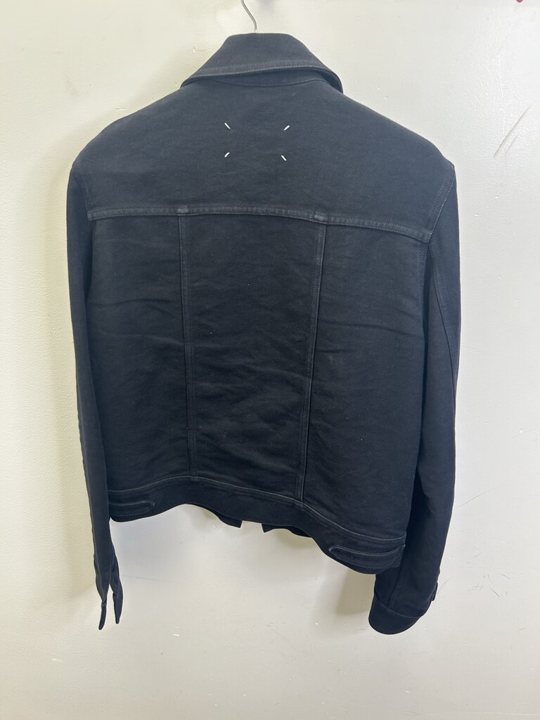 Preowned Maison Margiela Black Denim Zip Jacket Sz.50