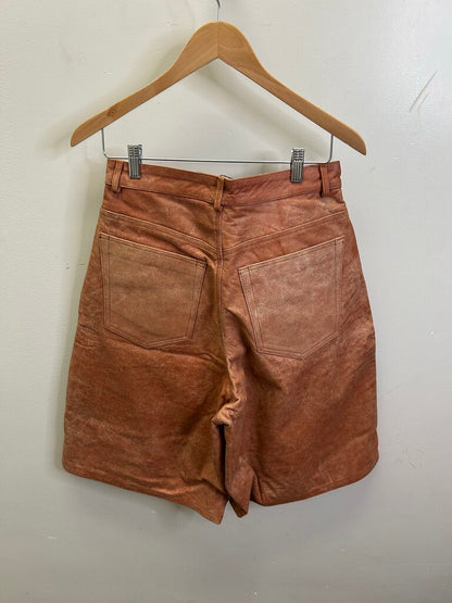 New GV Gallery Leather Orange Shorts size XS