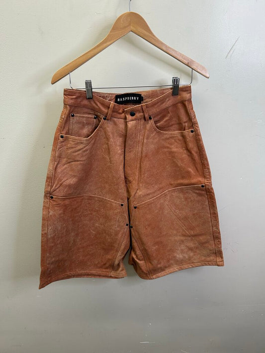 New GV Gallery Leather Orange Shorts size M