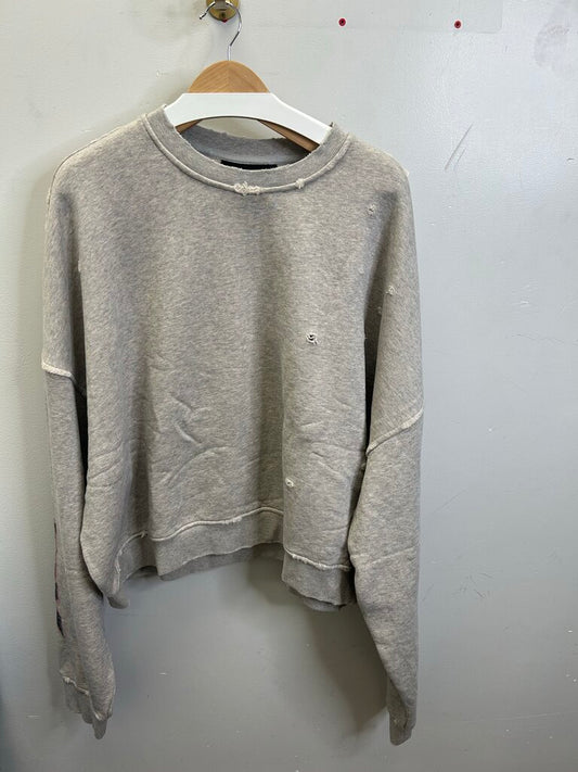 New GV Gallery RSP Grey Red Logo Distressed Crewneck sz.XL