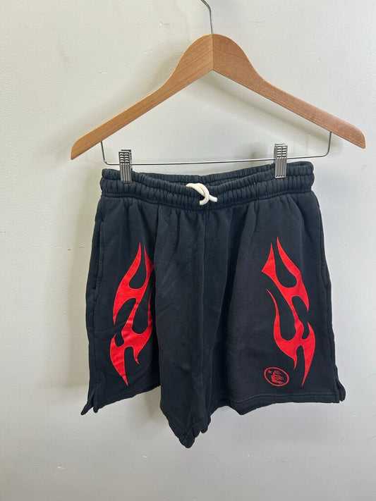 New Hellstar Flame Black Red Shorts size M