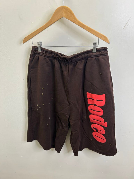 New Sp5er Travis Scott Brown Star Shorts noise L