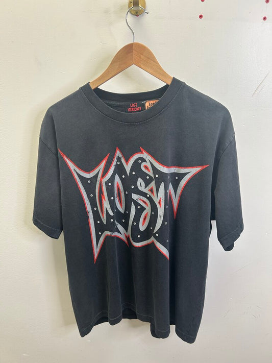 New Lost Rhinestone Grey Tee size L
