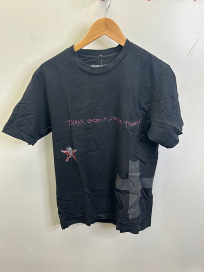 New Travis Scott Thank God Free Black Tee size S