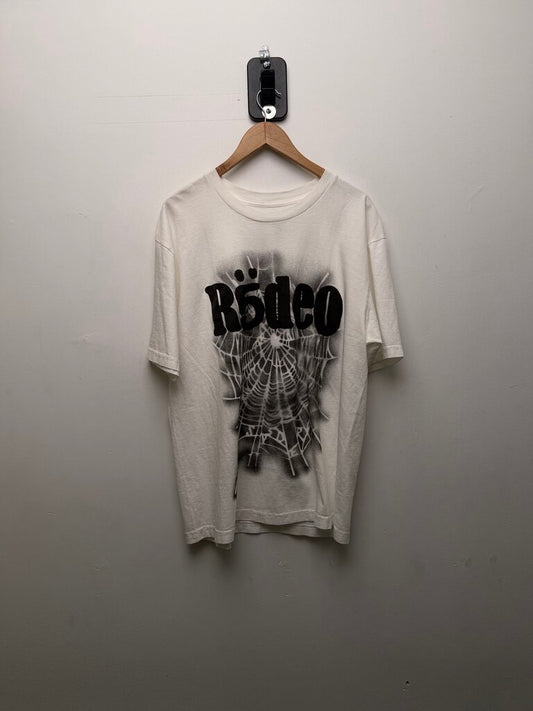 New Sp5der Air Brush White Tee size L