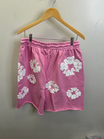New Denim Tears Wreath Pink Sweatshort size XL