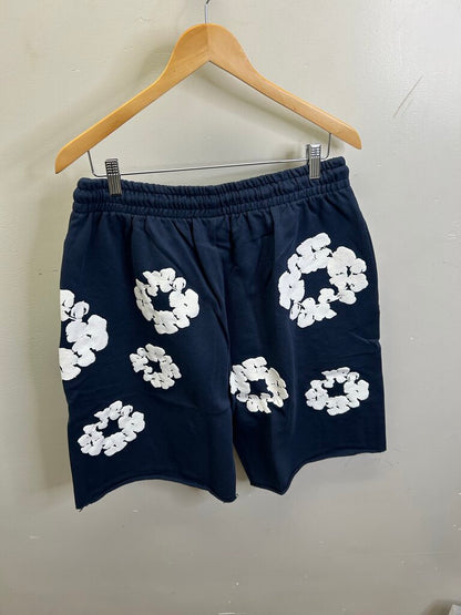 New Denim Tears Wreath Navy Sweatshort size M