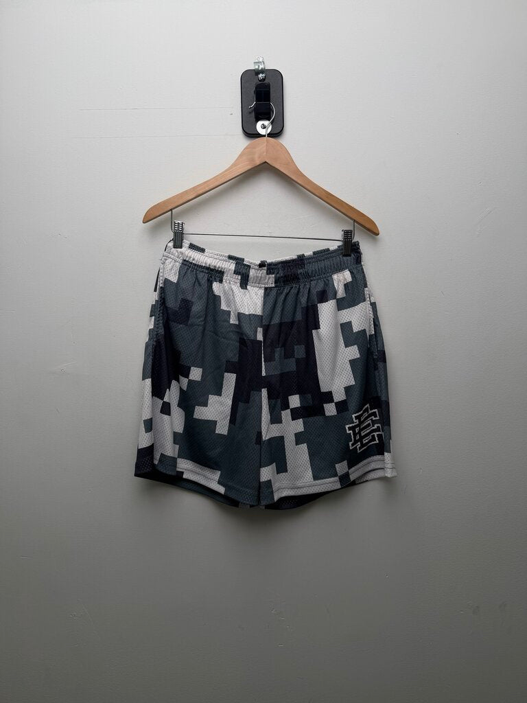 New Eric Emanuel EE Grey Digital Camp Shorts size L