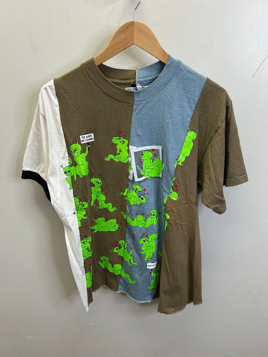 New Better With Age Alien Patchwork Tee size XL
