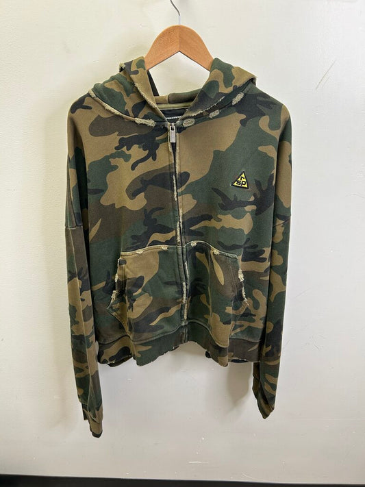 New Gv Gallery Camo Zip Up Hoodie Sz.Medium