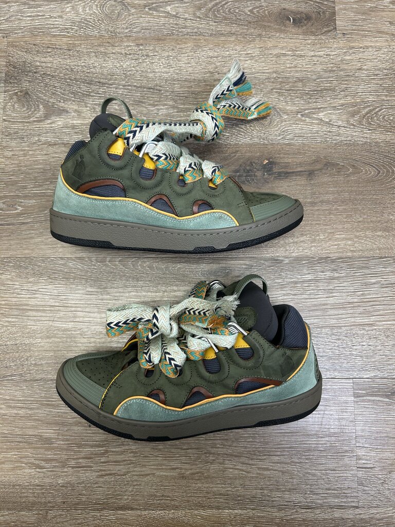Preowned Lanvin Curb Green Orange brown Sz.42 (No Box)