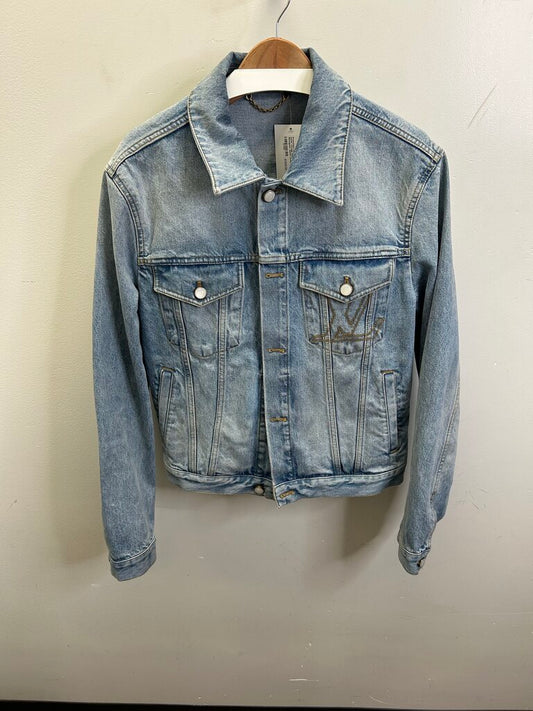 Preowned Louis Vuitton Denim Vintage Embroidered Monogram Jacket sz.48(M-L)