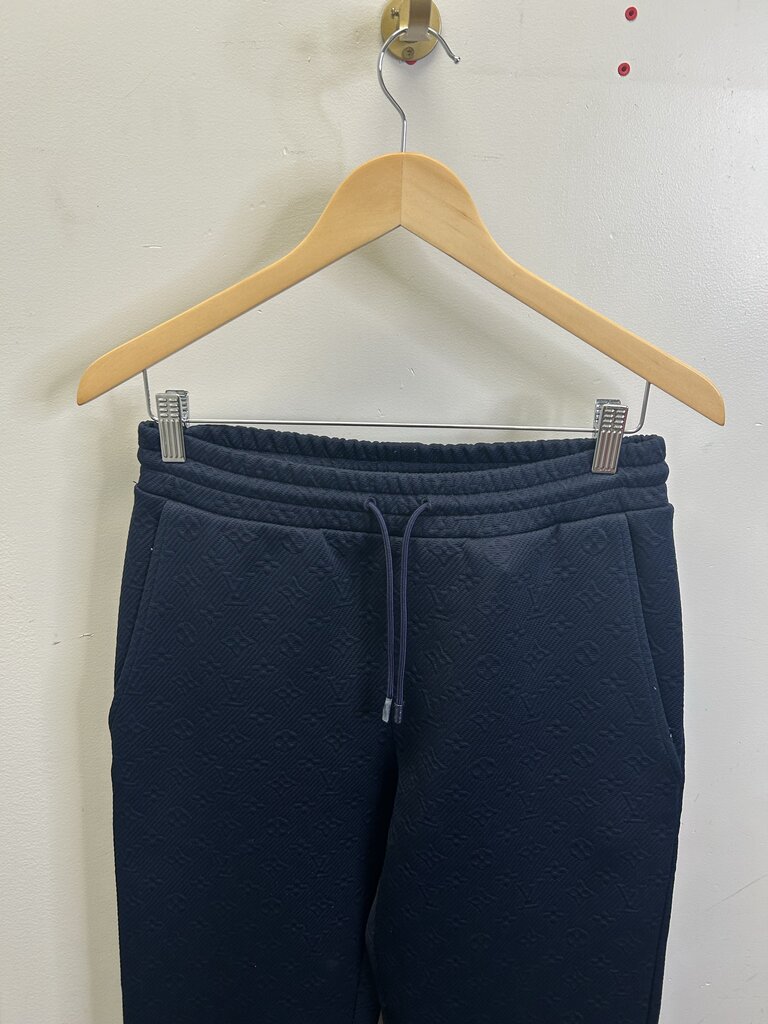 Preowned Louis Vuitton Monogram Navy Sweatpants Size Small