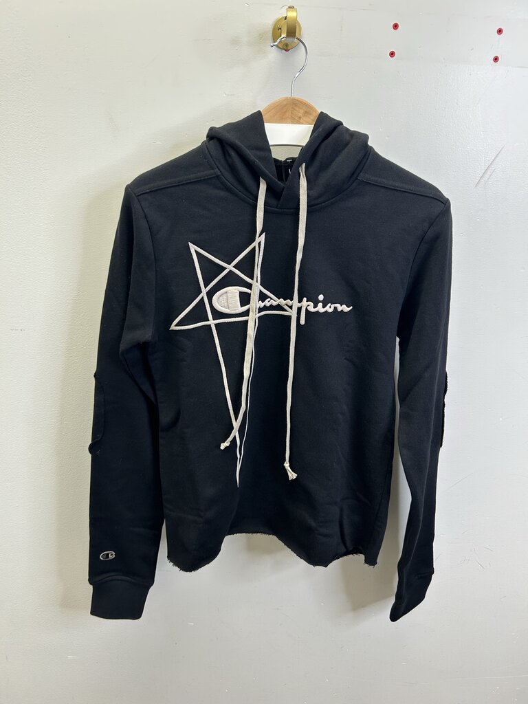 New Rick Owens Champion Cutoff Hoodie sz.XS