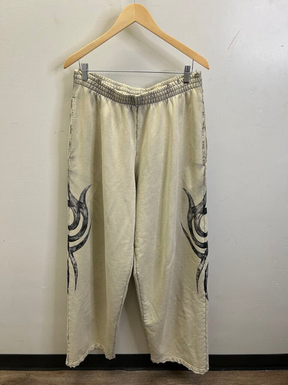 New Balenciaga Tattoo Cream Distressed Zip sz.L