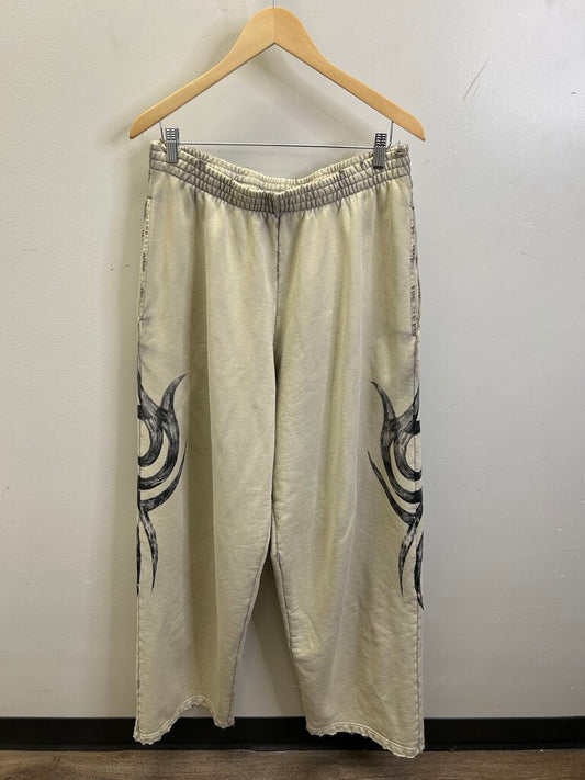 New Balenciaga Tattoo Cream Distressed Zip sz.L