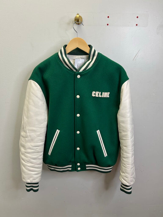 Preowned Celine Green Varsity Jacket sz.46