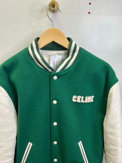 Preowned Celine Green Varsity Jacket sz.46