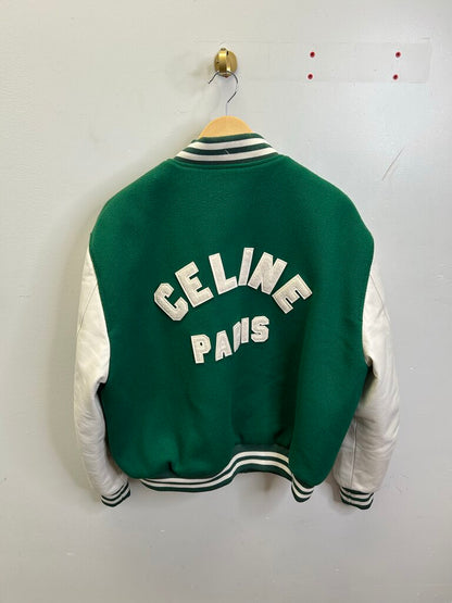 Preowned Celine Green Varsity Jacket sz.46