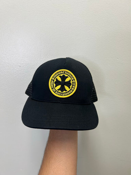 Preowned Chrome Hearts Yellow Patch Trucker