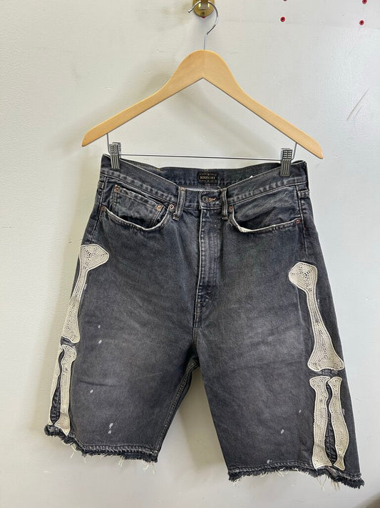 Preowned Kapital Bone Shorts Dark Black Grey sz/36