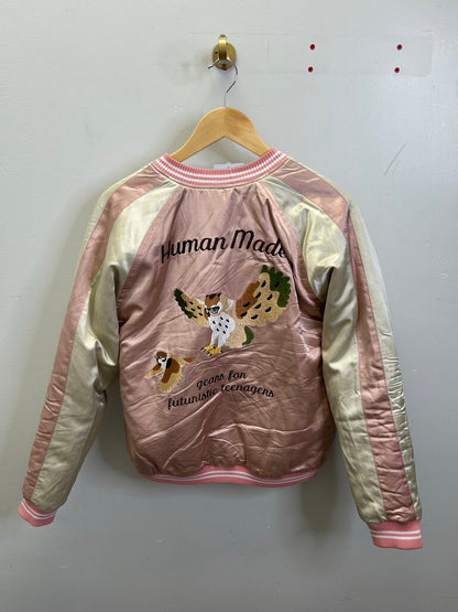 Preowned Human Made Green Pink Bomber Jacket Sz.Medium