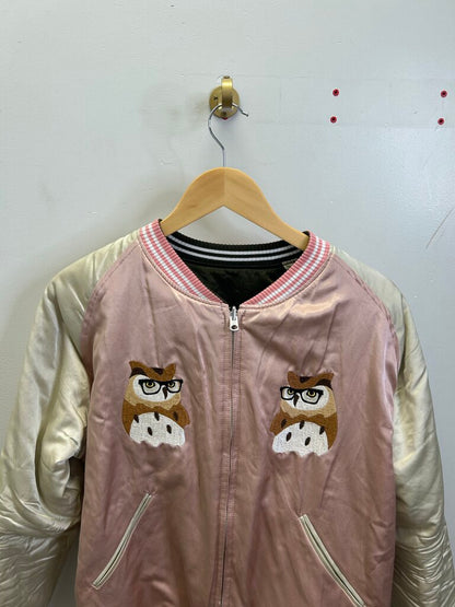 Preowned Human Made Green Pink Bomber Jacket Sz.Medium
