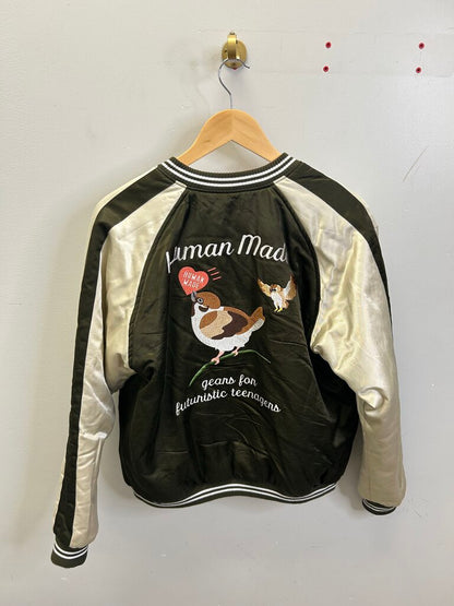 Preowned Human Made Green Pink Bomber Jacket Sz.Medium