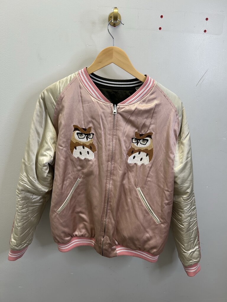 Preowned Human Made Green Pink Bomber Jacket Sz.Medium