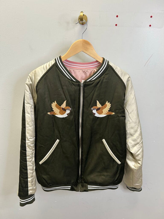 Preowned Human Made Green Pink Bomber Jacket Sz.Medium